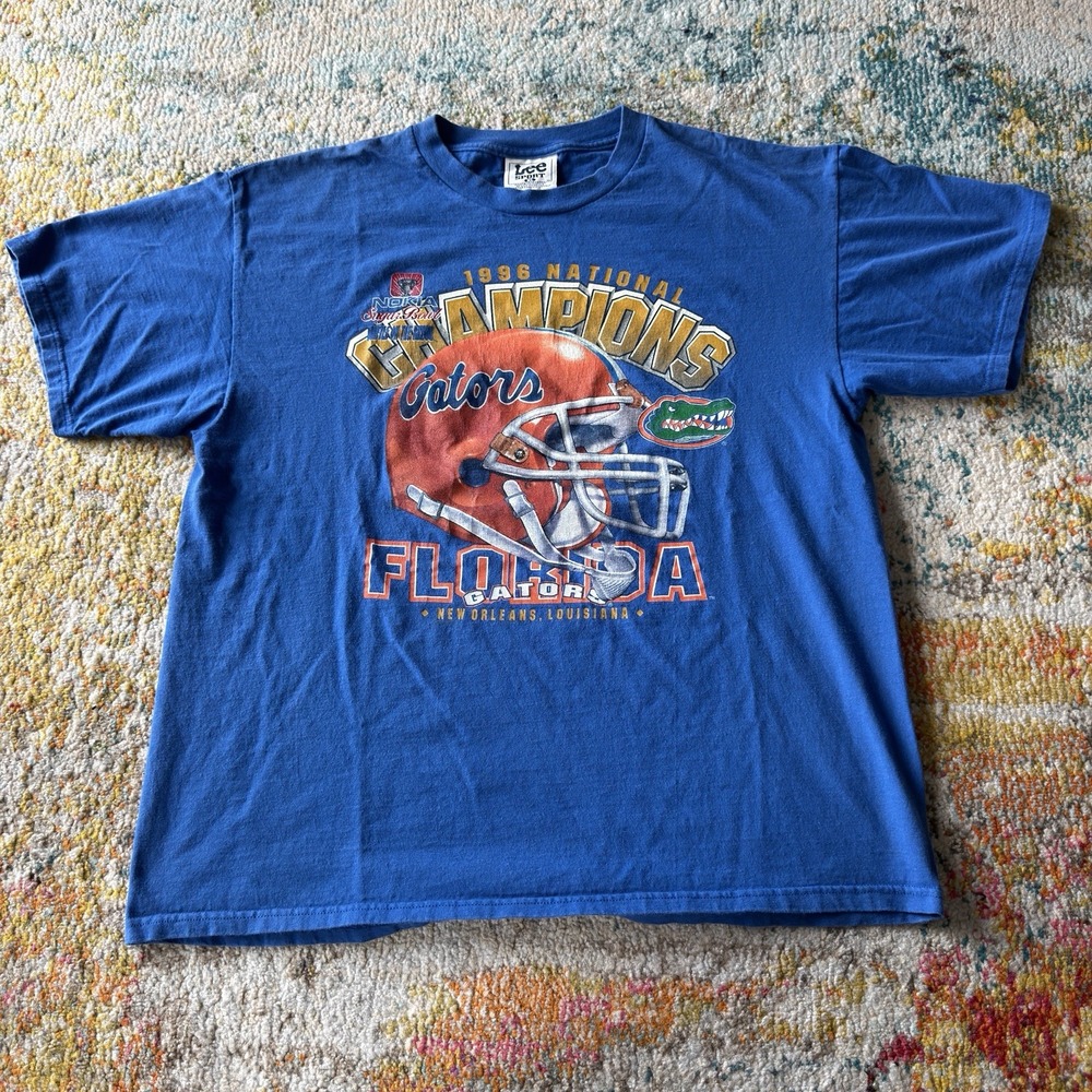 Vintage 1996 Florida Gators National Champions T Shirt Mens XL Lee Sport